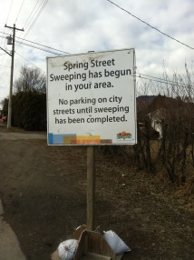street cleaning sign